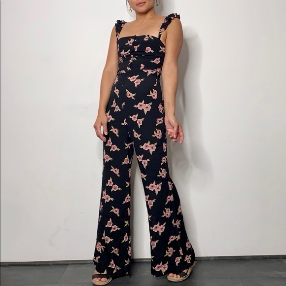 Free People X Flynn Skye Bardot Floral Jumpsuit